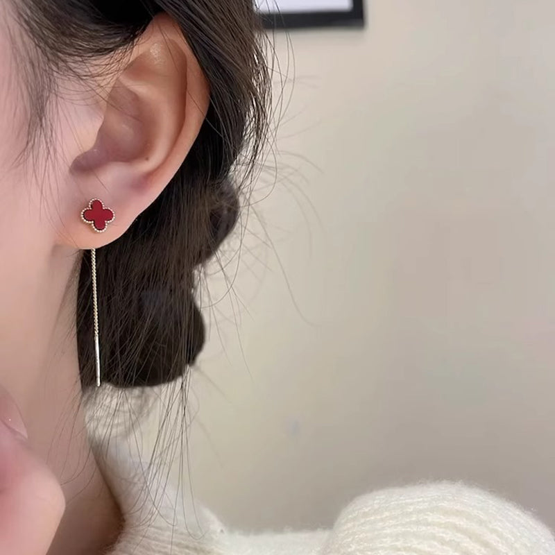 Anting Rumbai Four-leaf clover Elegan – Anting Wanita Fashion Terbaru 20251
