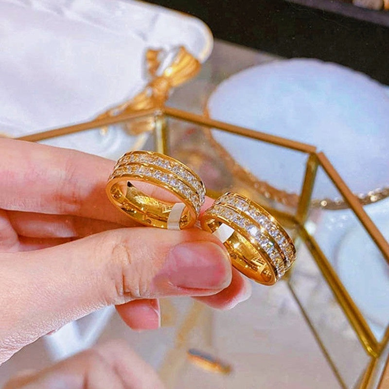 Cincin Kawin Wanita - Cincin Berlian Emas Anti Kusam, Perhiasan Pernikahan Elegan, Hadiah Spesial, Grosir Harga Terbaik 8