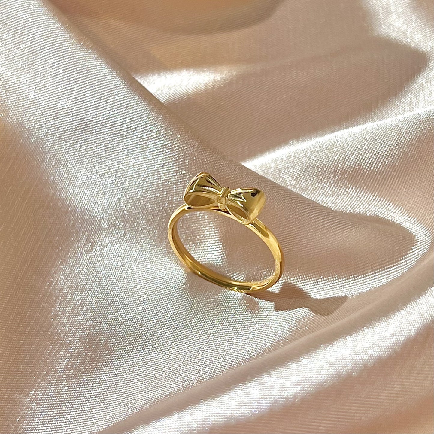 Cincin Pita Emas Wanita - Perhiasan Stainless Steel Elegan Anti Kusam, Aksesoris Fashion Trendy, Hadiah Spesial, Grosir Harga Terbaik 11
