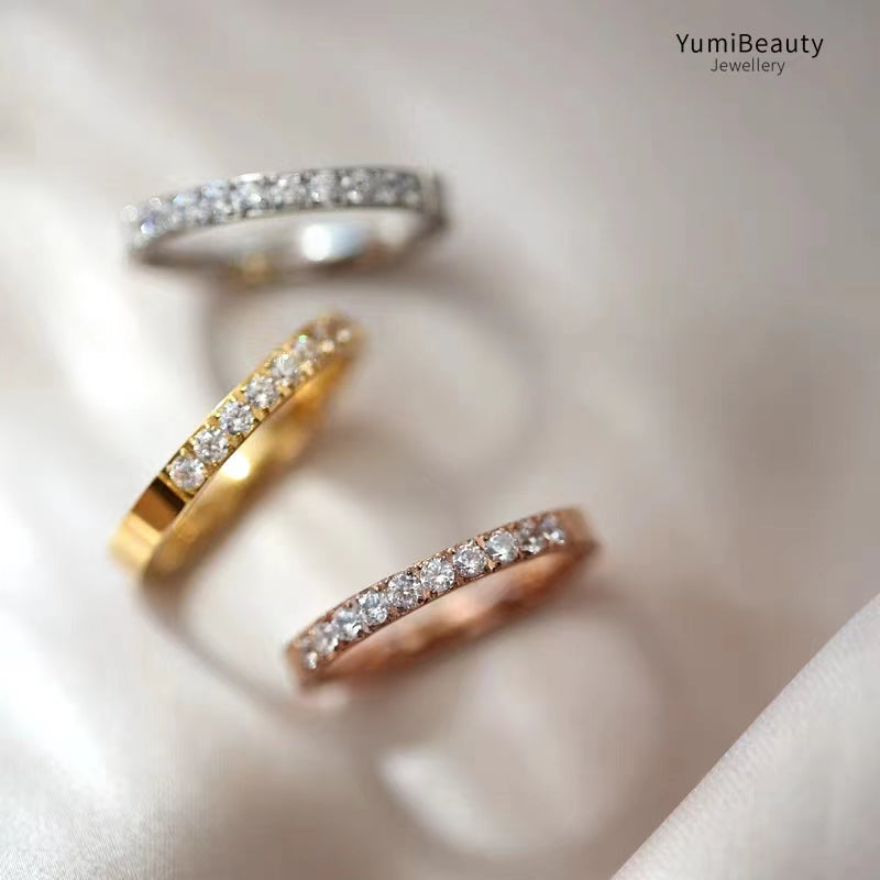 Cincin Wanita - Perhiasan Stainless Steel dengan Berlian, Aksesoris Elegan, Grosir Harga Terbaik