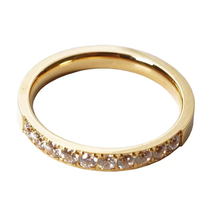 Cincin Wanita - Perhiasan Stainless Steel dengan Berlian, Aksesoris Elegan, Grosir Harga Terbaik 5