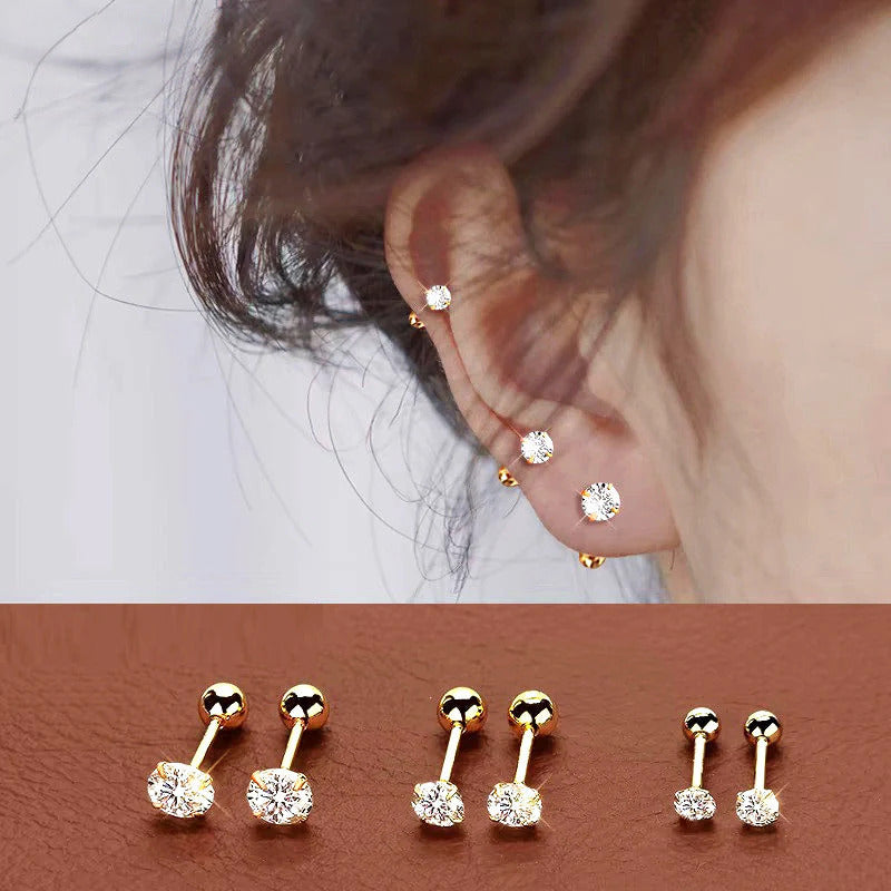 Anting Tulang Telinga Zircon Cakar Empat Stainless Steel perhiasandirect