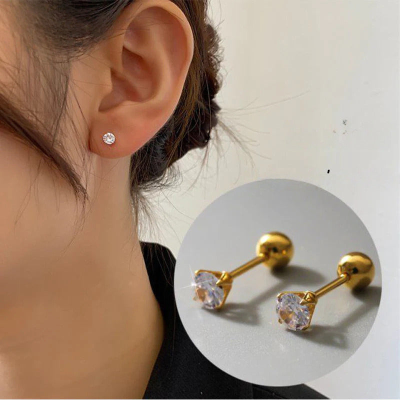 Anting Tulang Telinga Zircon Cakar Empat Stainless Steel perhiasandirect
