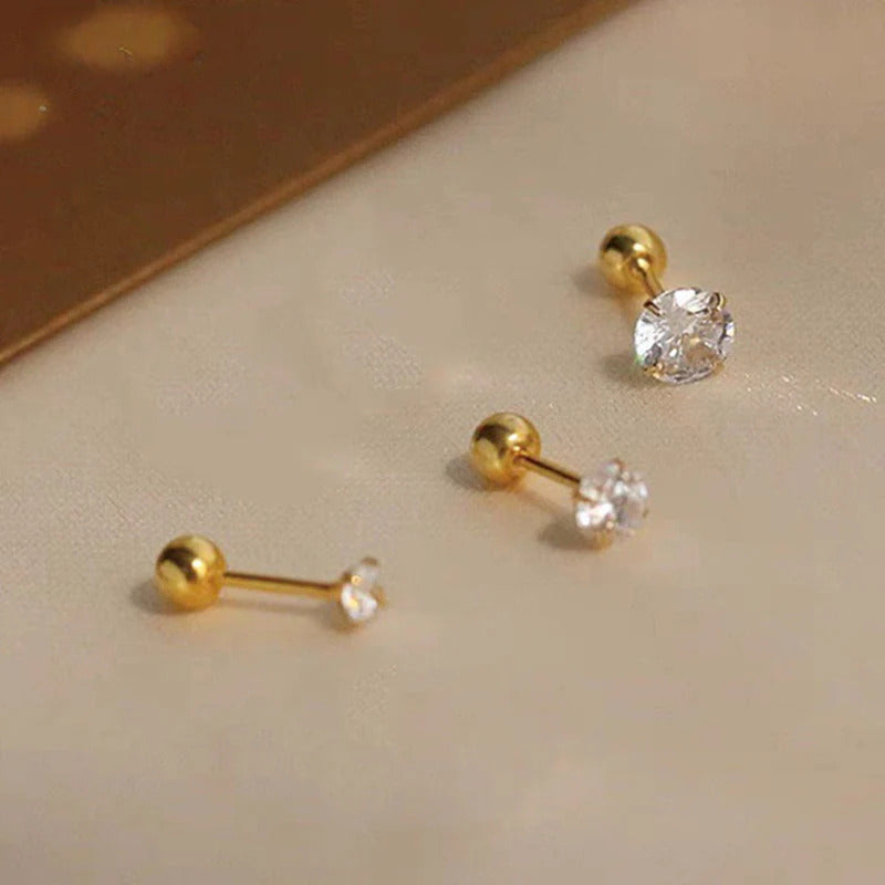 Anting Tulang Telinga Zircon Cakar Empat Stainless Steel perhiasandirect