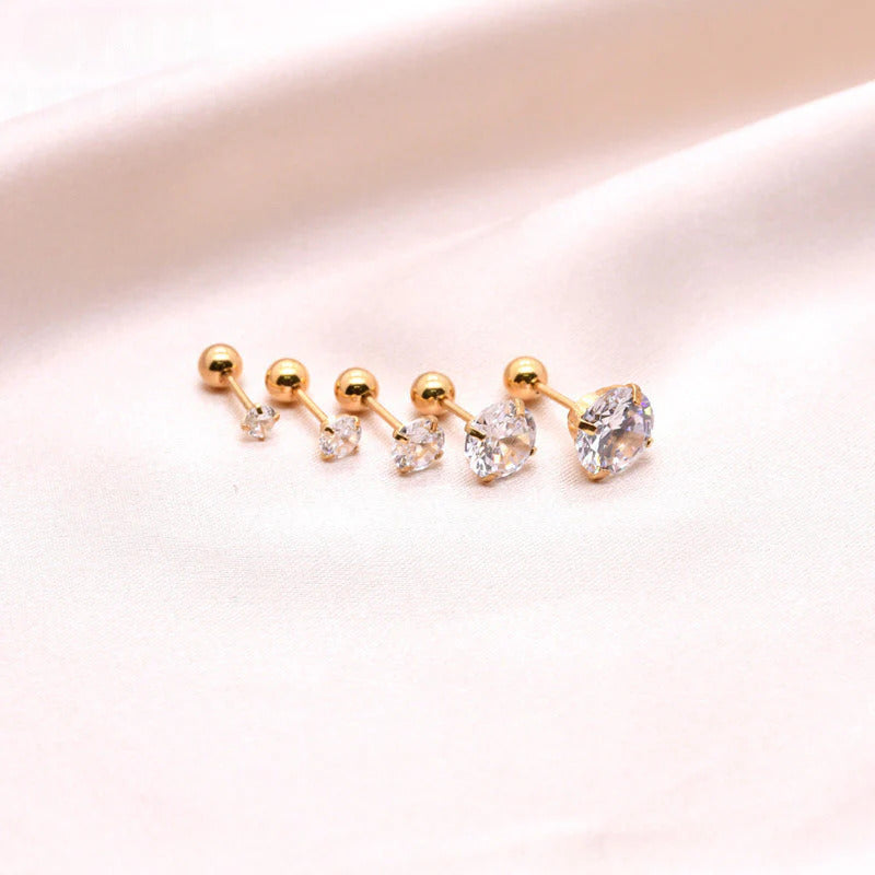 Anting Tulang Telinga Zircon Cakar Empat Stainless Steel perhiasandirect
