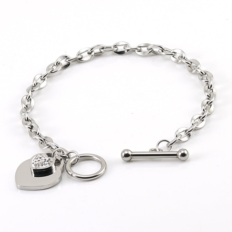 Gelang Hati Lapis Emas 18k Wanita - Perhiasan Stainless Steel Elegan, Aksesoris Harian Trendy, Hadiah Ulang Tahun, Grosir Harga Terbaik 7