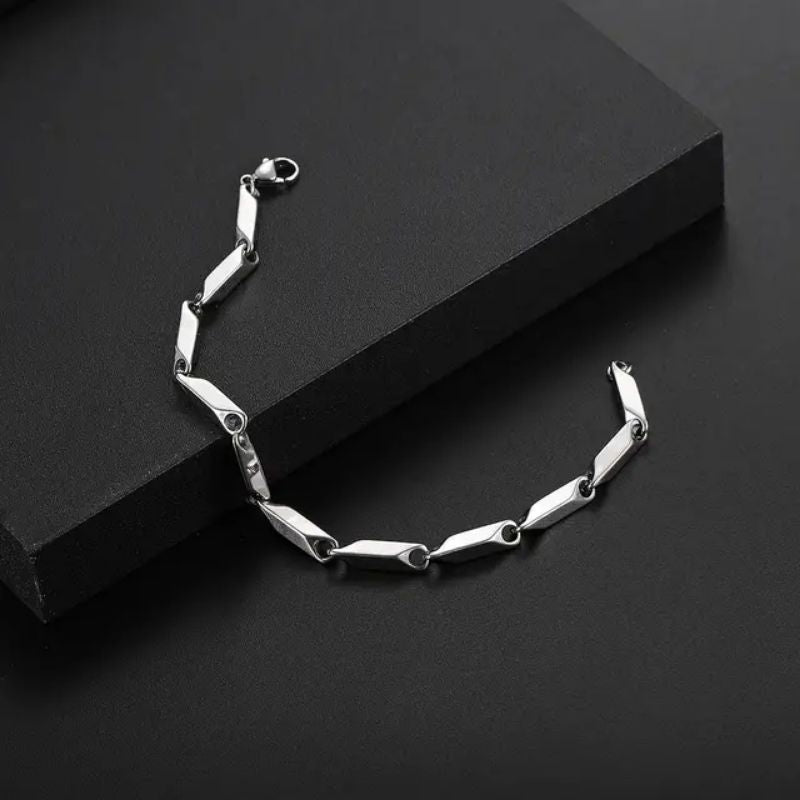 Gelang Rantai Padi Titanium Pria Dan Wanita2