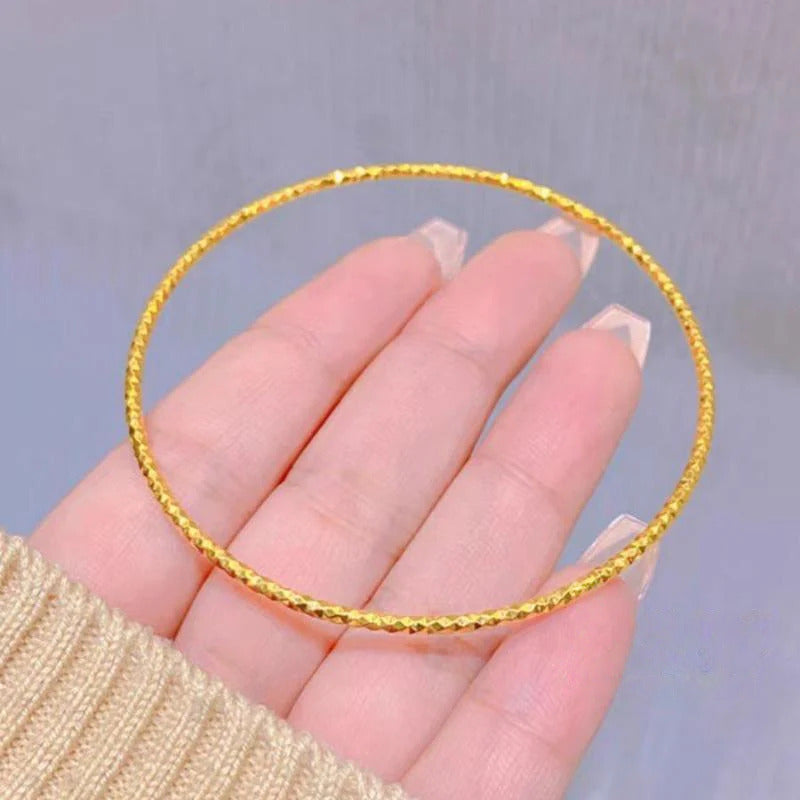 Gelang Titanium Wanita 18K – Perhiasan Emas Serpihan, Anti Karat & Tahan Lama-product4
