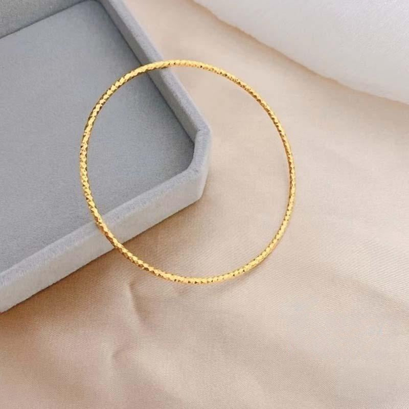 Gelang Titanium Wanita 18K – Perhiasan Emas Serpihan, Anti Karat & Tahan Lama-product6