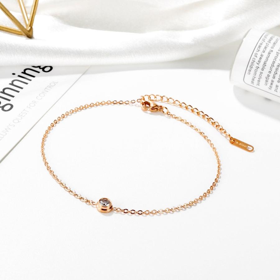 Gelang Wanita Titanium Liontin Berlian Tunggal – Elegan & Anti Karat perhiasandirect