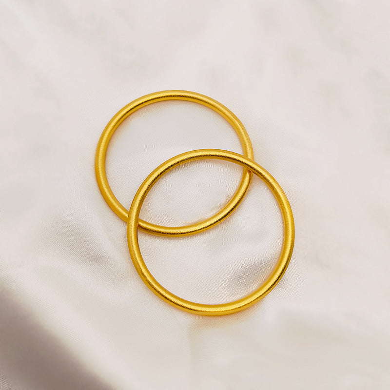 Gelang Bangle Emas untuk Wanita - Stainless Steel Vintage Anti Pudar | Aksesoris Perhiasan Elegan - 我的商店