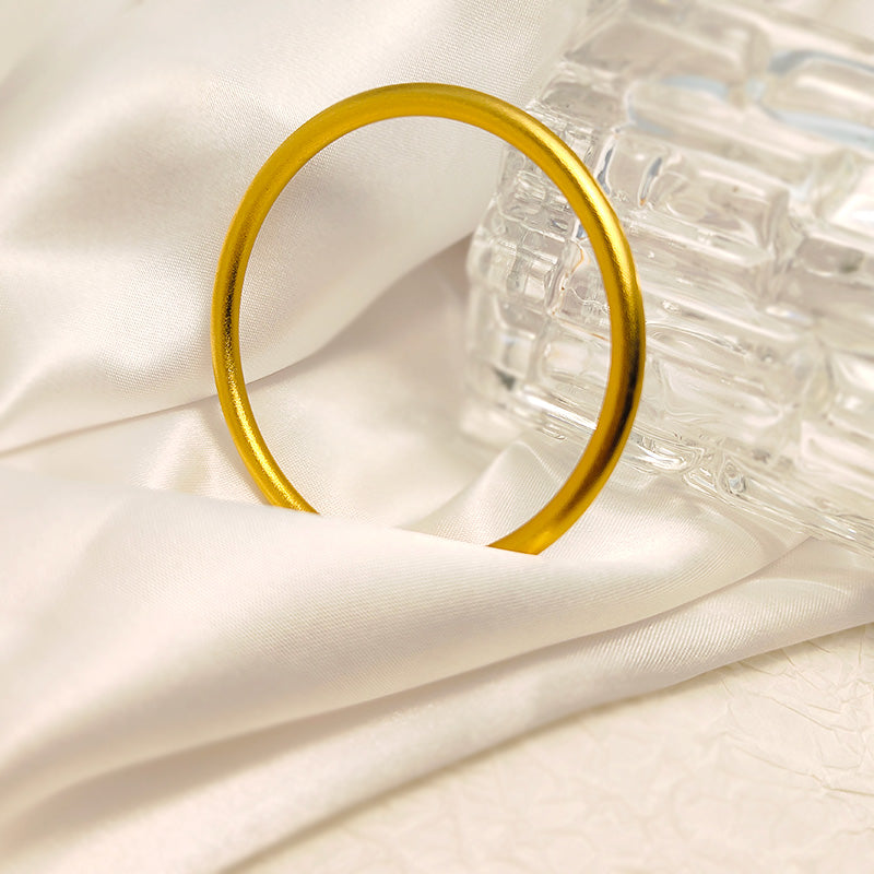 Gelang Bangle Emas untuk Wanita - Stainless Steel Vintage Anti Pudar | Aksesoris Perhiasan Elegan - 我的商店