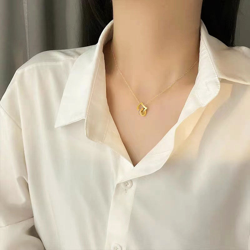 Kalung D Emas Wanita - Perhiasan Fashion Anti Kusam Elegan, Aksesoris Trendy, Hadiah Spesial, Grosir Harga Terbaik