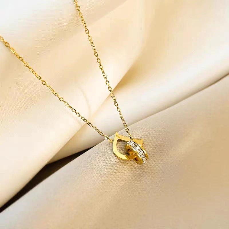 Kalung D Emas Wanita - Perhiasan Fashion Anti Kusam Elegan, Aksesoris Trendy, Hadiah Spesial, Grosir Harga Terbaik3