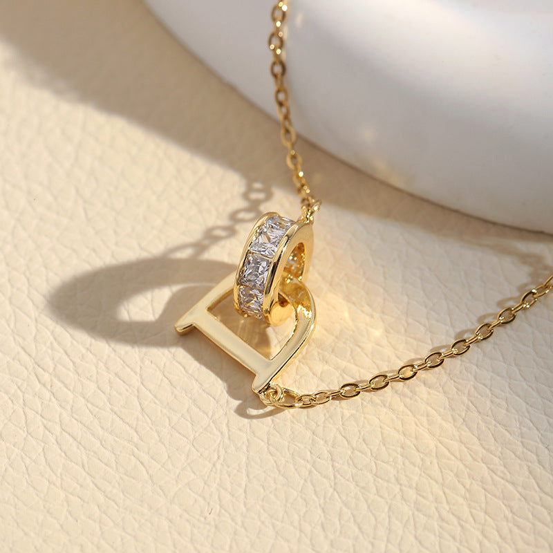 Kalung D Emas Wanita - Perhiasan Fashion Anti Kusam Elegan, Aksesoris Trendy, Hadiah Spesial, Grosir Harga Terbaik5