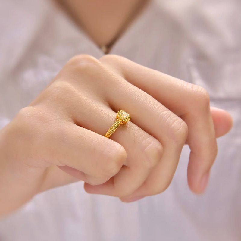 Kalung Fashion Korea Emas 18k Wanita - Perhiasan Stainless Steel dengan Kristal Kuning, Anti Kusam Elegan, Grosir Harga Terbaik 1