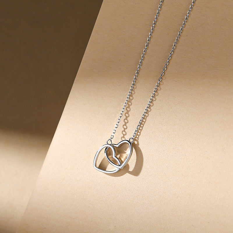Kalung Hati Wanita - Perhiasan Stainless Steel dengan Pendant Elegan, Rantai Emas Trendy, Grosir Harga Terbaik -6