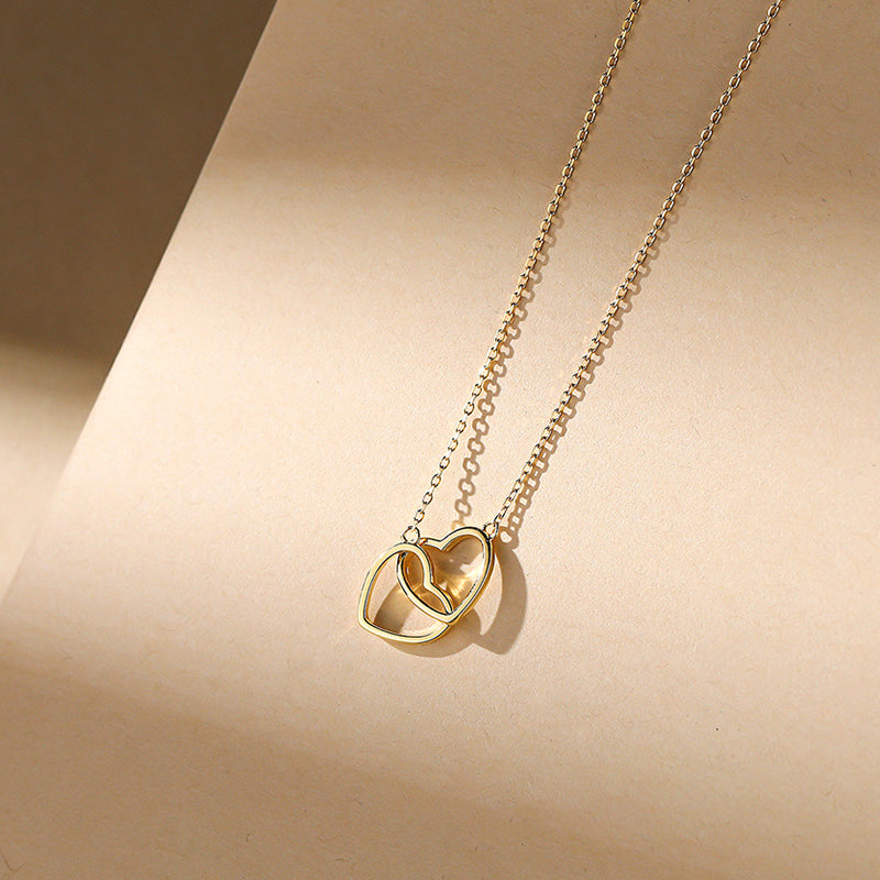 Kalung Hati Wanita - Perhiasan Stainless Steel dengan Pendant Elegan, Rantai Emas Trendy, Grosir Harga Terbaik 5