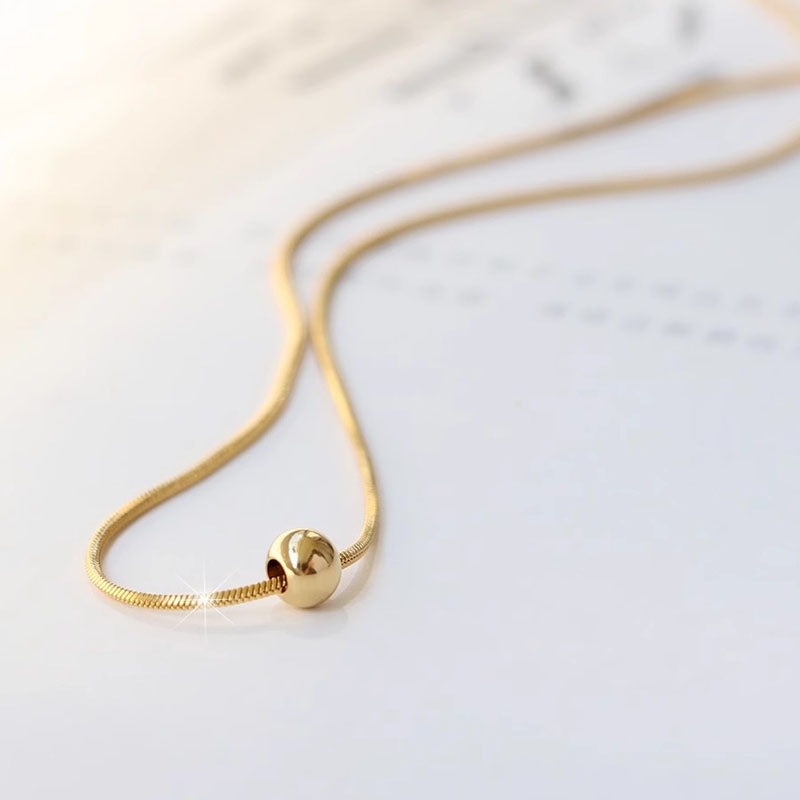 Kalung Manik Kecil Wanita - Perhiasan Stainless Steel Elegan, Aksesoris Prom Terjangkau, Hadiah Ulang Tahun untuk Pacar, Grosir Harga Terbaik8