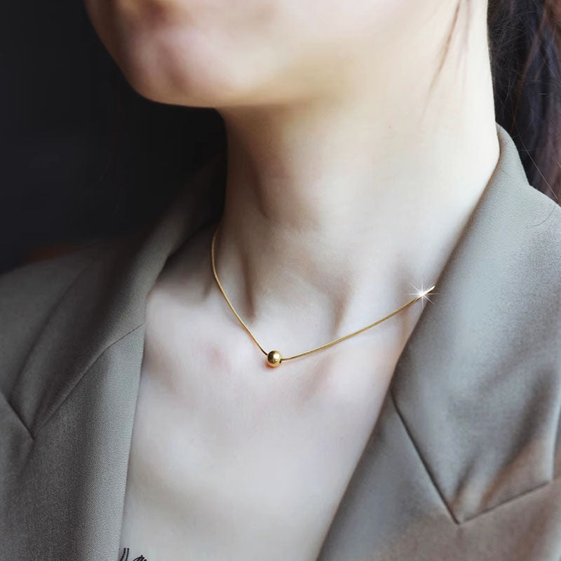 Kalung Manik Kecil Wanita - Perhiasan Stainless Steel Elegan, Aksesoris Prom Terjangkau, Hadiah Ulang Tahun untuk Pacar, Grosir Harga Terbaik 4