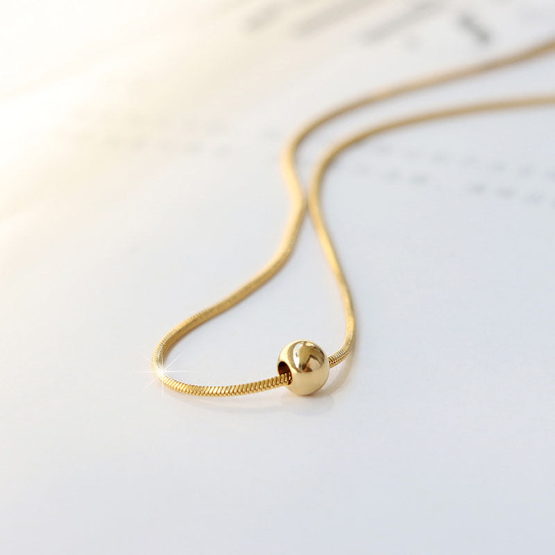 Kalung Manik Kecil Wanita - Perhiasan Stainless Steel Elegan, Aksesoris Prom Terjangkau, Hadiah Ulang Tahun untuk Pacar, Grosir Harga Terbaik 6