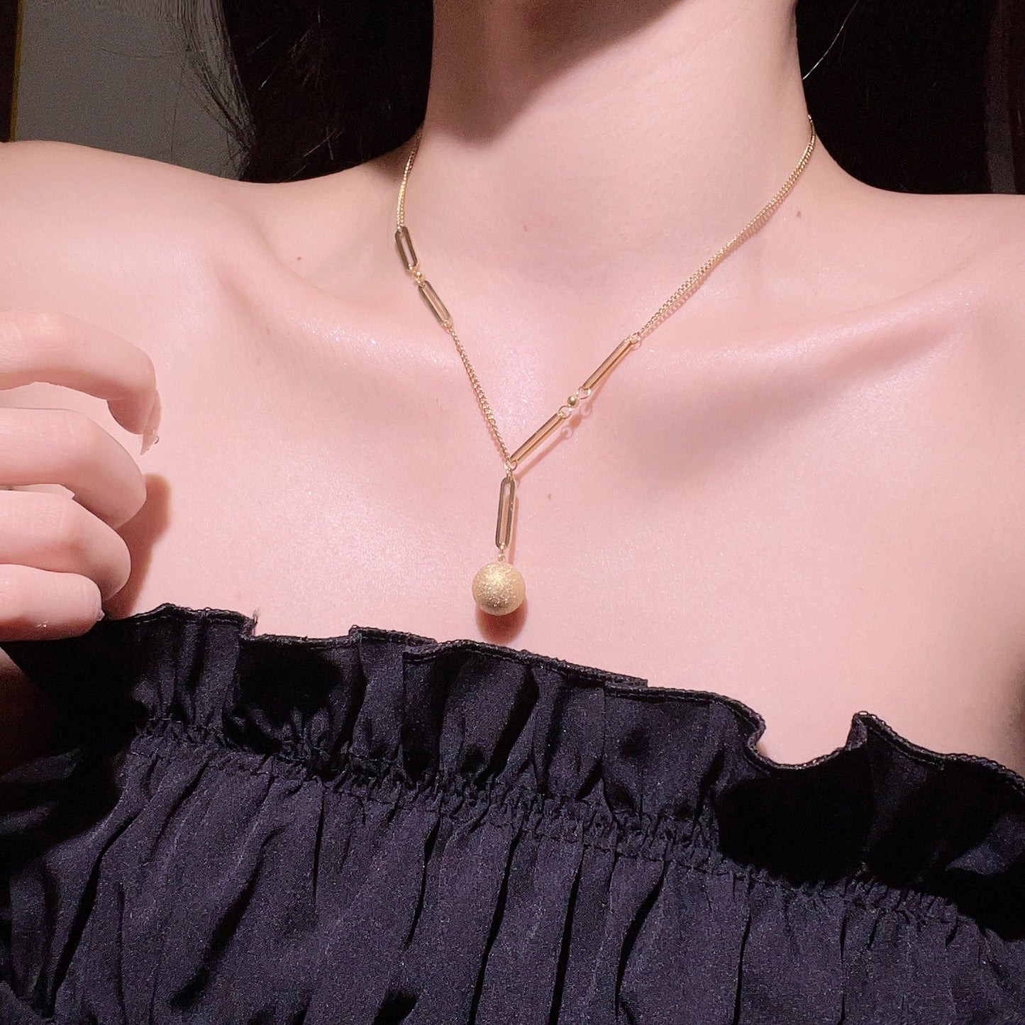 Kalung Pin Stainless Steel Wanita - Perhiasan Choker Anti Kusam Elegan, Aksesoris Fashion Trendy, Grosir Harga Terbaik12