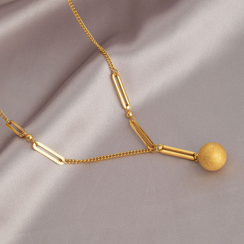 Kalung Pin Stainless Steel Wanita - Perhiasan Choker Anti Kusam Elegan, Aksesoris Fashion Trendy, Grosir Harga Terbaik6