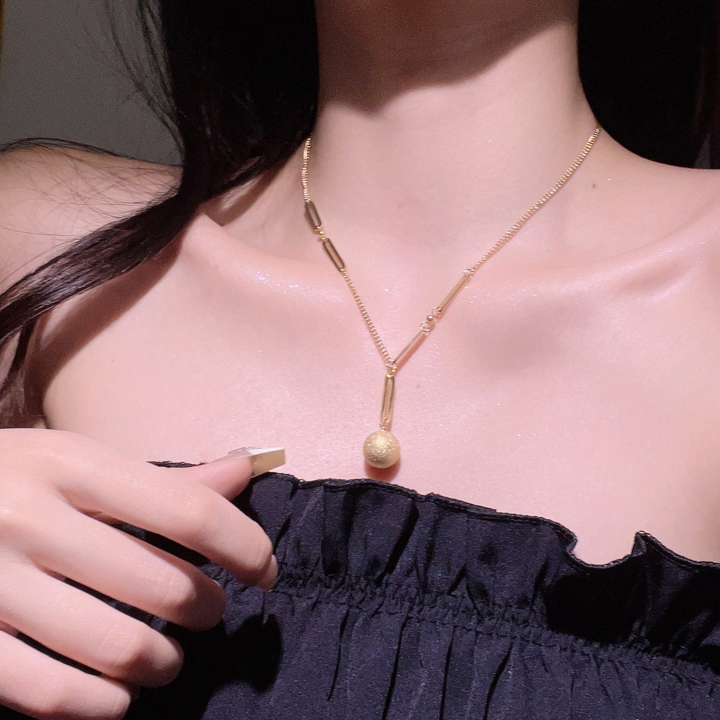 Kalung Pin Stainless Steel Wanita - Perhiasan Choker Anti Kusam Elegan, Aksesoris Fashion Trendy, Grosir Harga Terbaik 11