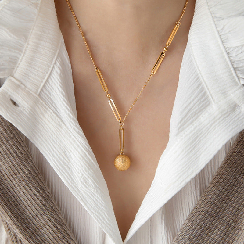 Kalung Pin Stainless Steel Wanita - Perhiasan Choker Anti Kusam Elegan, Aksesoris Fashion Trendy, Grosir Harga Terbaik 8