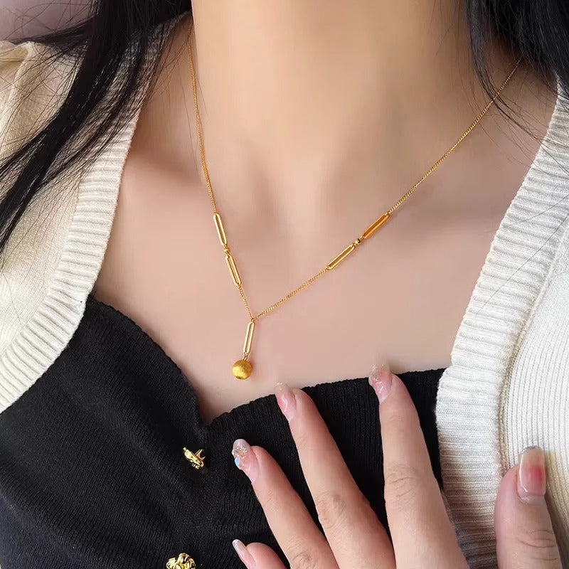 Kalung Pin Stainless Steel Wanita - Perhiasan Choker Anti Kusam Elegan, Aksesoris Fashion Trendy, Grosir Harga Terbaik 9