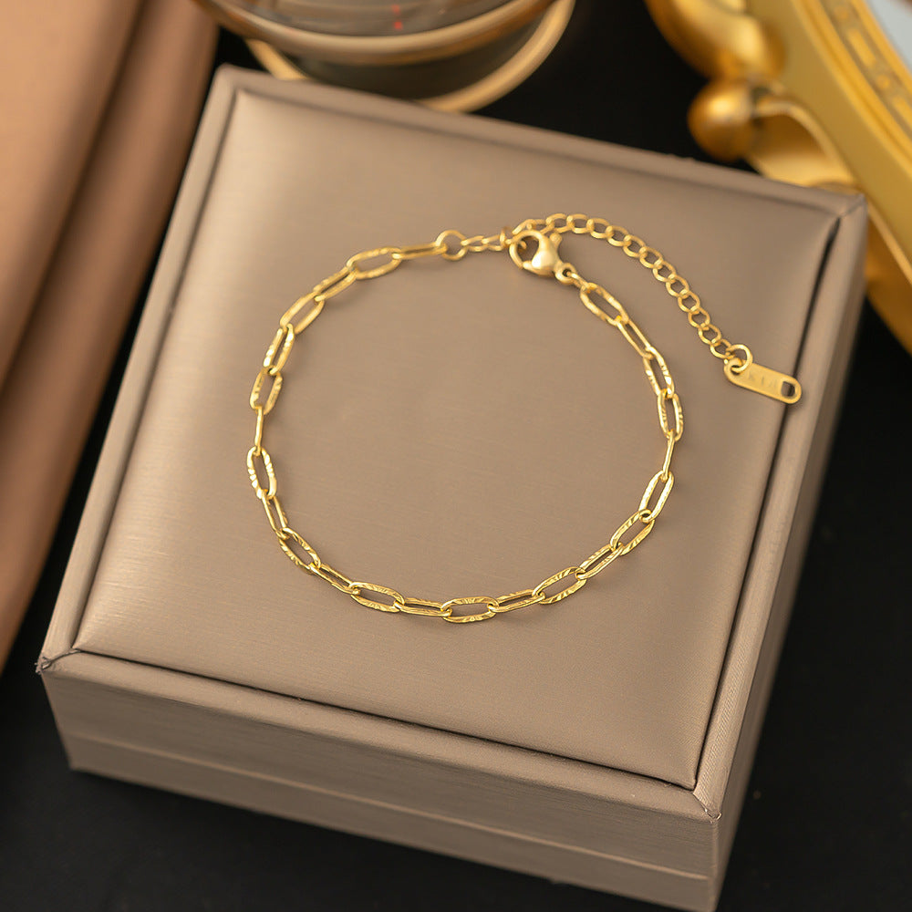 Kalung Rantai Wanita - Perhiasan Stainless Steel Elegan, Aksesoris Harian Terjangkau, Hadiah Ulang Tahun untuk Pacar, Grosir Harga Terbaik11