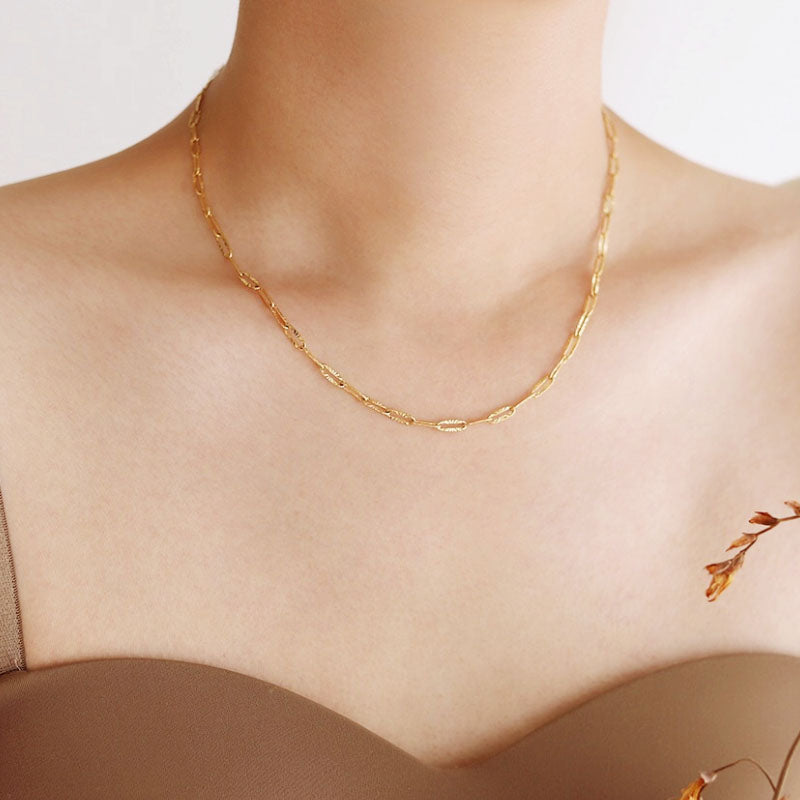 Kalung Rantai Wanita - Perhiasan Stainless Steel Elegan, Aksesoris Harian Terjangkau, Hadiah Ulang Tahun untuk Pacar, Grosir Harga Terbaik4