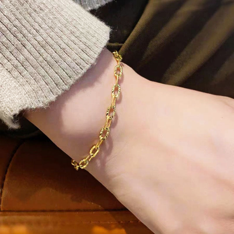 Kalung Rantai Wanita - Perhiasan Stainless Steel Elegan, Aksesoris Harian Terjangkau, Hadiah Ulang Tahun untuk Pacar, Grosir Harga Terbaik 10