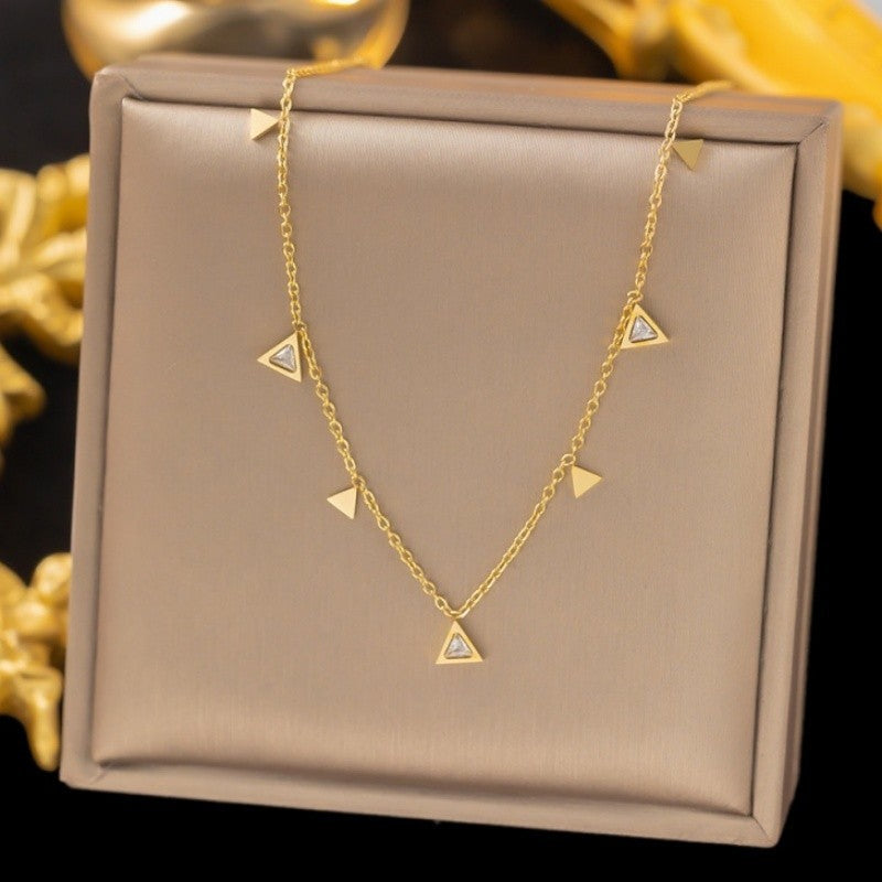 Kalung Wanita Zircon Fragment – Perhiasan Titanium Steel Anti Karat & Tahan Lama-product2