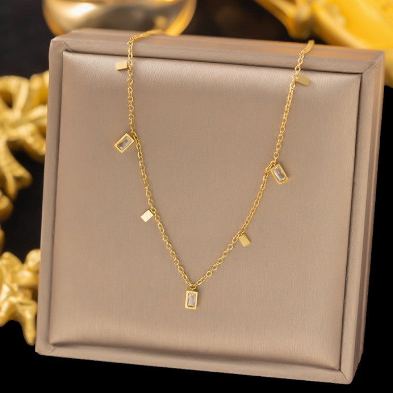 Kalung Wanita Zircon Fragment – Perhiasan Titanium Steel Anti Karat & Tahan Lama-product4
