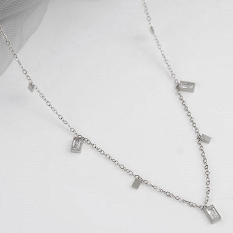 Kalung Wanita Zircon Fragment – Perhiasan Titanium Steel Anti Karat & Tahan Lama-product6