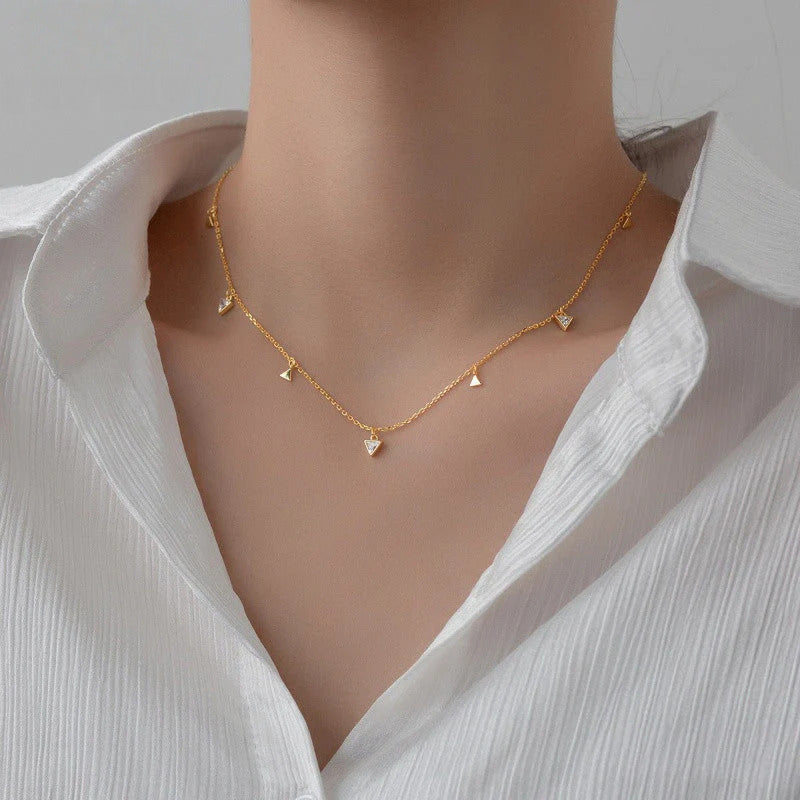 Kalung Wanita Zircon Fragment – Perhiasan Titanium Steel Anti Karat & Tahan Lama-product7