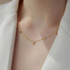 Kalung Wanita Zircon Fragment – Perhiasan Titanium Steel Anti Karat & Tahan Lama