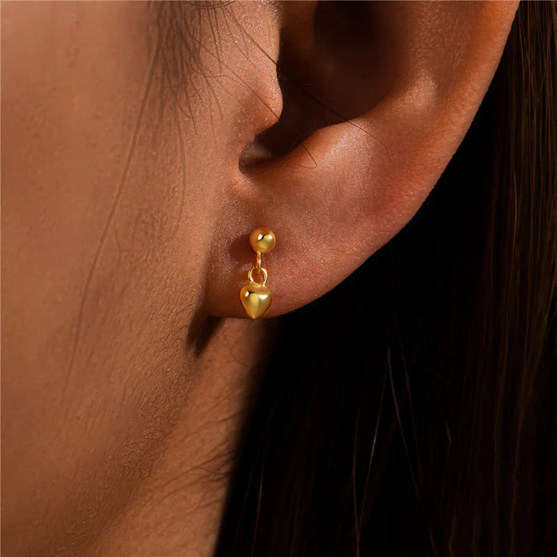 Anting Liontin Hati Stainless Steel perhiasandirect