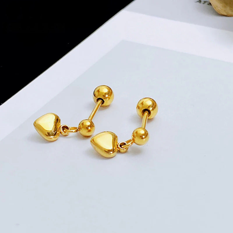 Anting Liontin Hati Stainless Steel perhiasandirect