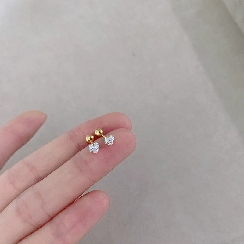 Anting Tulang Telinga Zircon Love Stainless Steel perhiasandirect
