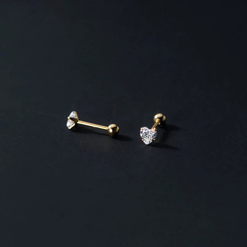 Anting Tulang Telinga Zircon Love Stainless Steel perhiasandirect