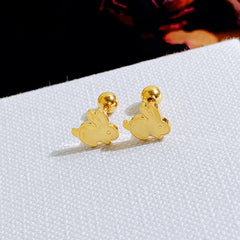 Anting Tulang Telinga Kelinci Keberuntungan Stainless Steel