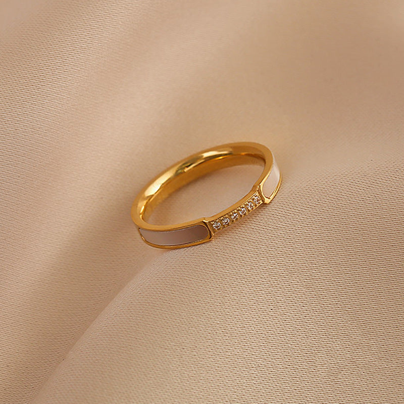 Grosir Cincin Berlian Kerang untuk Wanita – Cincin Emas, Anti Karat & Hipoalergenik, Aksesoris Perhiasan - 我的商店