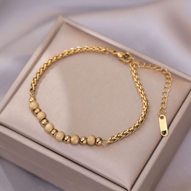 Gelang Charm Bangle untuk Wanita - Stainless Steel Anti Pudar | Perhiasan Hadiah Elegan - 我的商店