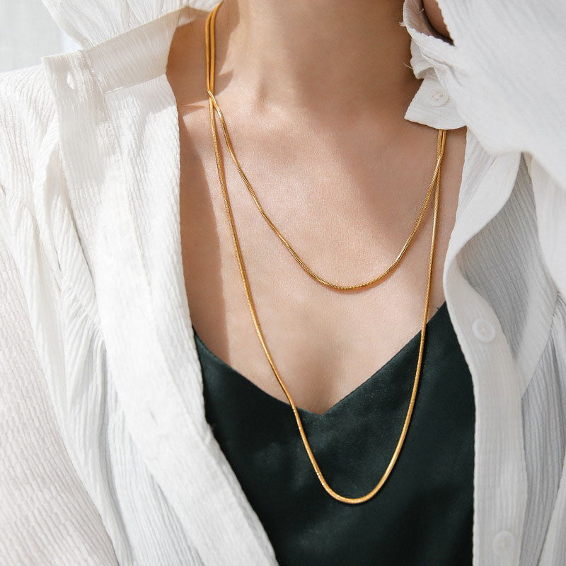 Grosir Kalung Panjang Stainless Steel – Perhiasan Fashion Anti Karat, Aksesoris Harian & Hadiah Keberuntungan - 我的商店