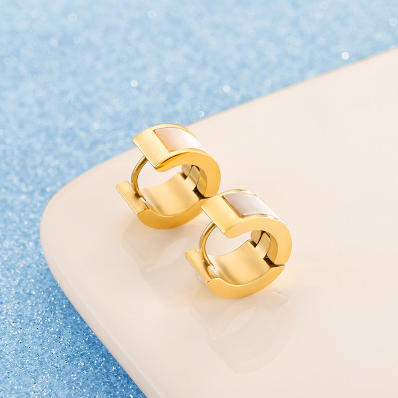 Anting Tebal untuk Wanita - Stainless Steel Lapisan Emas 18k Anti Pudar | Aksesoris Fashion Hadiah untuk Wanita - 我的商店