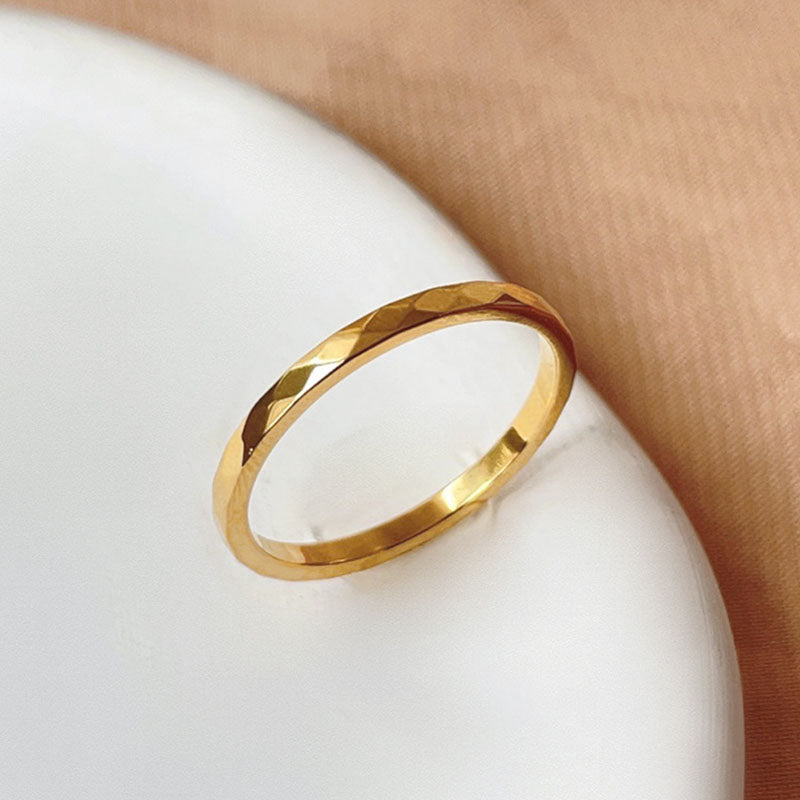 Cincin Berlian untuk Wanita - Singsing Emas | Aksesoris Perhiasan Elegan - 我的商店