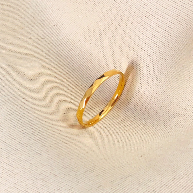 Cincin Berlian untuk Wanita - Singsing Emas | Aksesoris Perhiasan Elegan - 我的商店
