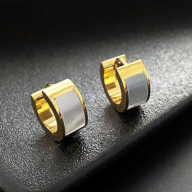 Anting Tebal untuk Wanita - Stainless Steel Lapisan Emas 18k Anti Pudar | Aksesoris Fashion Hadiah untuk Wanita - 我的商店